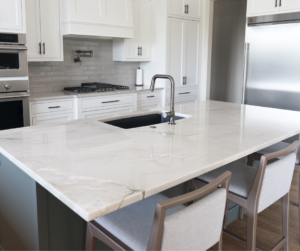 kitchen view with Natural Quartzite